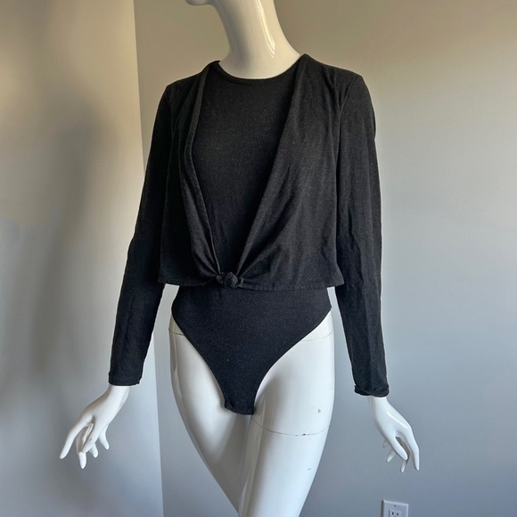 Long Sleeve Bodysuit with twist front detail United Colors of Benneton - Picture 1 of 8